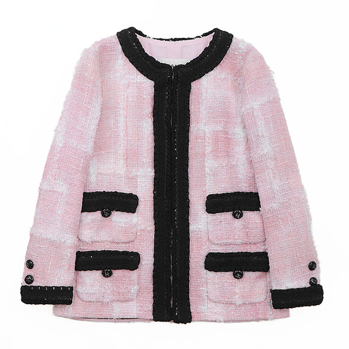 CHANEL Other outerwear [Outer material] 77% cotton, 23% polyamide [Lining] 64% cotton, 36% silk Pink black P71876 Virginie Viard period Women 38 Used Authentic