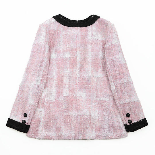 CHANEL Other outerwear [Outer material] 77% cotton, 23% polyamide [Lining] 64% cotton, 36% silk Pink black P71876 Virginie Viard period Women 38 Used Authentic