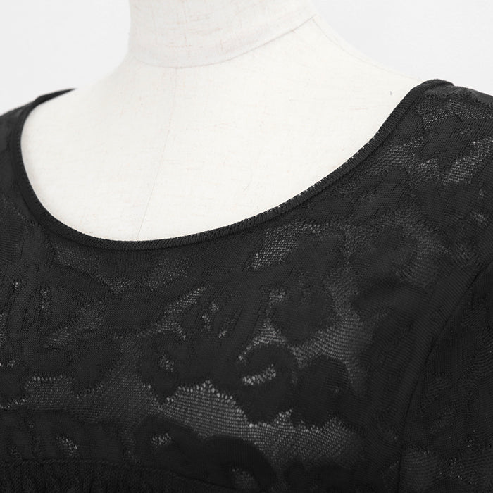 CHANEL one piece 100% viscose black P63292 Women 38 Used Authentic