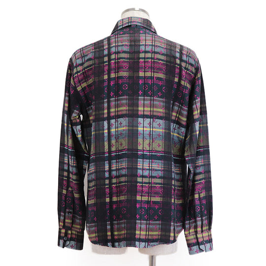 LOUIS VUITTON Long sleeve shirt [Outer material] 72% cotton, 28% silk multicolor RM211 ZVP HKS71W mens XXL Used Authentic