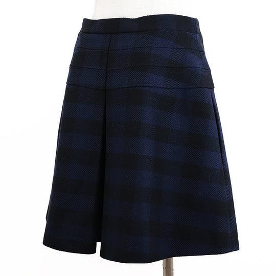 Christian Dior skirt [Outer material] 90% wool, 10% nylon [Lining] 100% silk blue-black 7H21304A1152 Women 42 Used Authentic