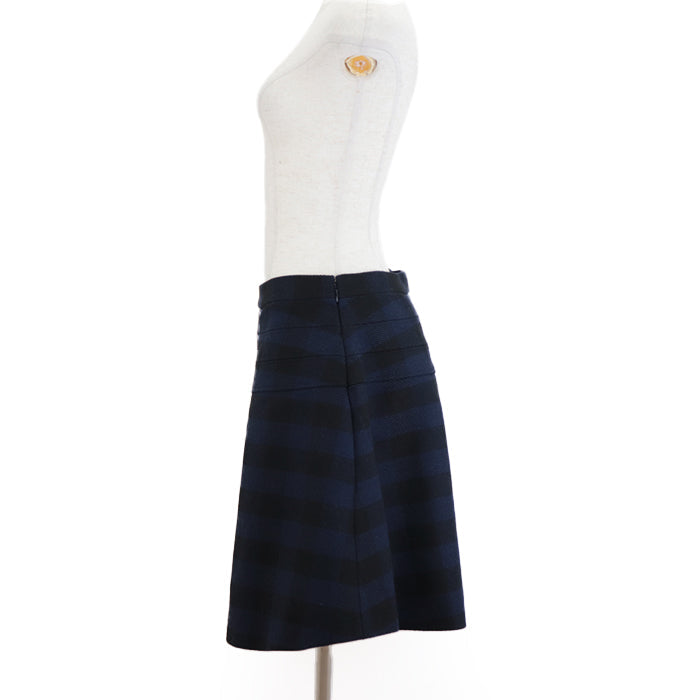 Christian Dior skirt [Outer material] 90% wool, 10% nylon [Lining] 100% silk blue-black 7H21304A1152 Women 42 Used Authentic