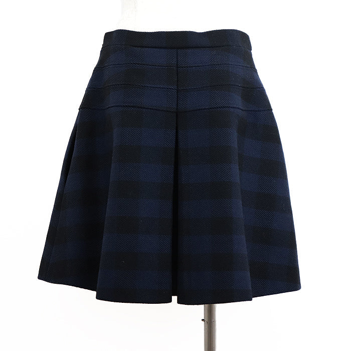 Christian Dior skirt [Outer material] 90% wool, 10% nylon [Lining] 100% silk blue-black 7H21304A1152 Women 42 Used Authentic