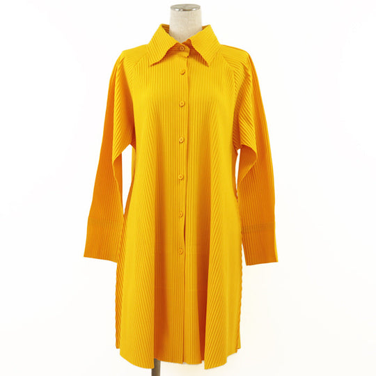 me ISSEY MIYAKE Long sleeve shirt polyester mustard