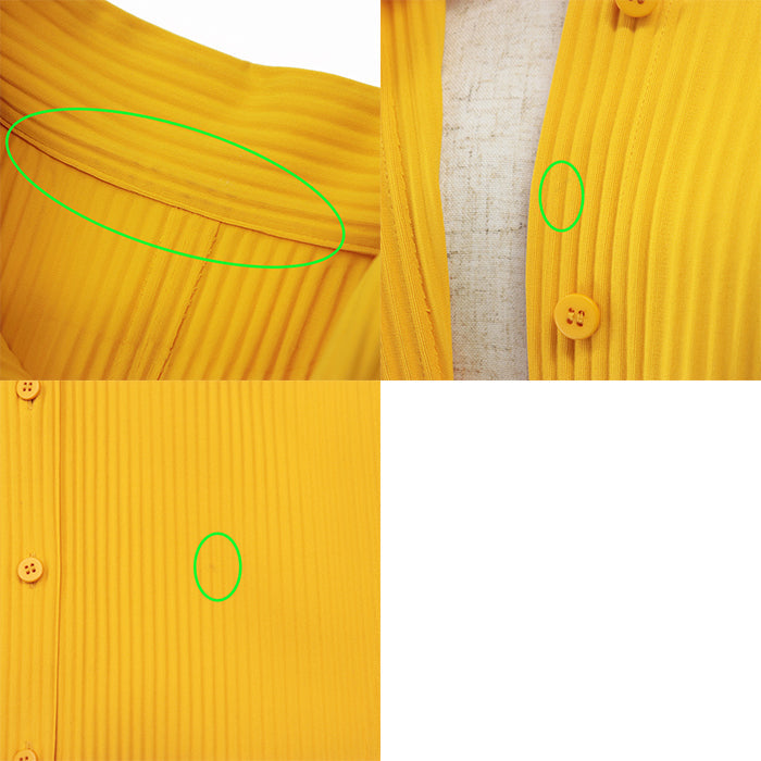 me ISSEY MIYAKE Long sleeve shirt polyester mustard