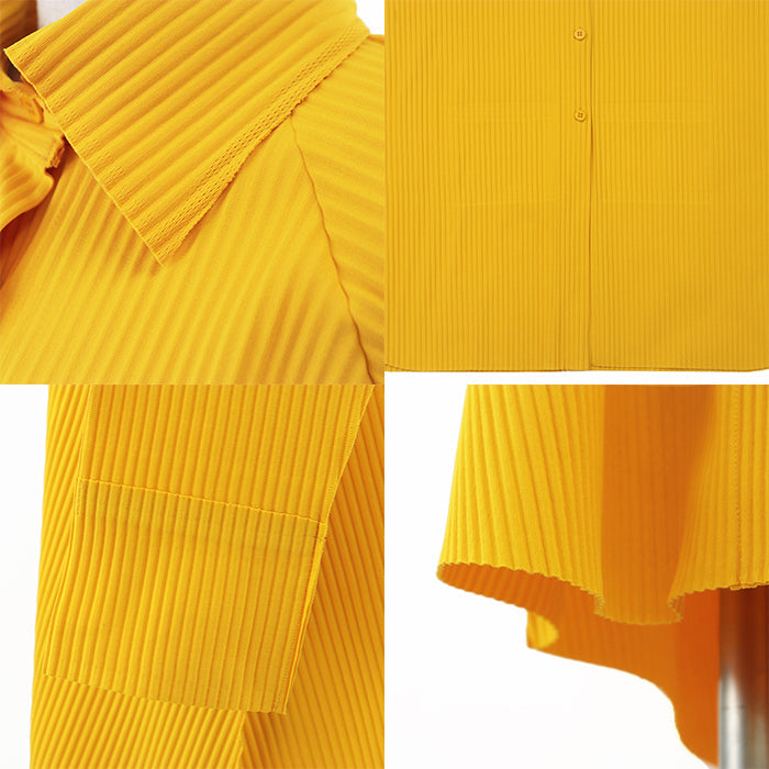 me ISSEY MIYAKE Long sleeve shirt polyester mustard