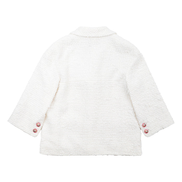 CHANEL Other outerwear [Outer material] 58% nylon, 31% cotton [Lining] 100% silk Ivory Jacket P56048 Women 40 Used Authentic