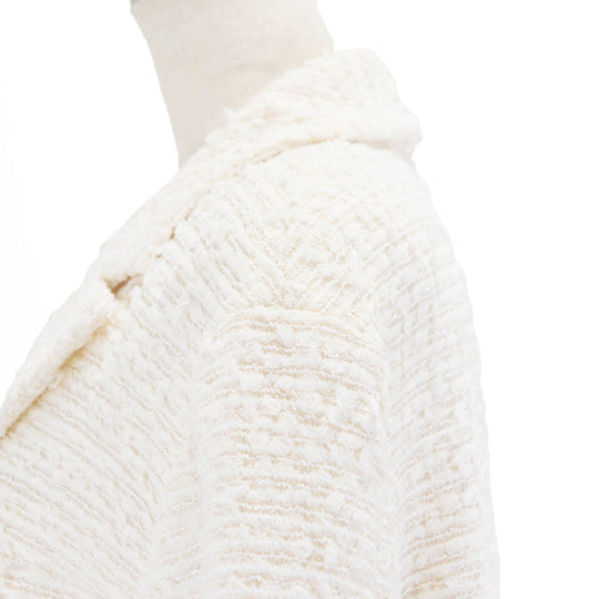 CHANEL Other outerwear [Outer material] 58% nylon, 31% cotton [Lining] 100% silk Ivory Jacket P56048 Women 40 Used Authentic