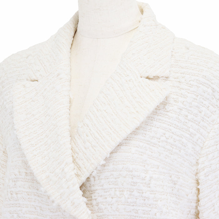 CHANEL Other outerwear [Outer material] 58% nylon, 31% cotton [Lining] 100% silk Ivory Jacket P56048 Women 40 Used Authentic