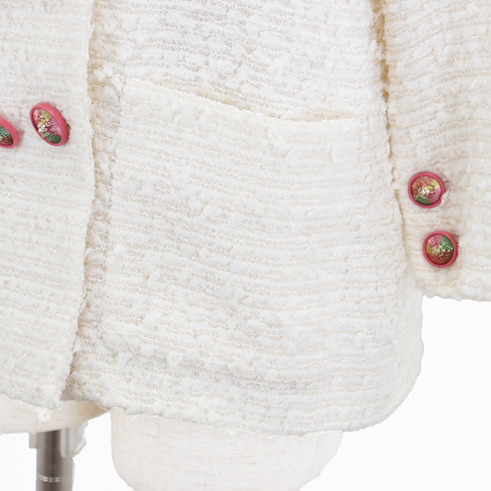 CHANEL Other outerwear [Outer material] 58% nylon, 31% cotton [Lining] 100% silk Ivory Jacket P56048 Women 40 Used Authentic