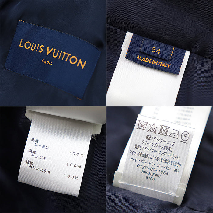 LOUIS VUITTON Blouson [Outer material] 100% rayon [Lining] 100% cupra [Filling] 100% polyester Navy RM222V MW1 HNB20E mens 54 Used Authentic