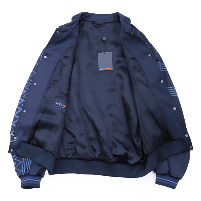 LOUIS VUITTON Blouson [Outer material] 100% rayon [Lining] 100% cupra [Filling] 100% polyester Navy RM222V MW1 HNB20E mens 54 Used Authentic