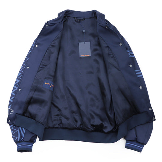 LOUIS VUITTON Blouson [Outer material] 100% rayon [Lining] 100% cupra [Filling] 100% polyester Navy RM222V MW1 HNB20E mens 54 Used Authentic