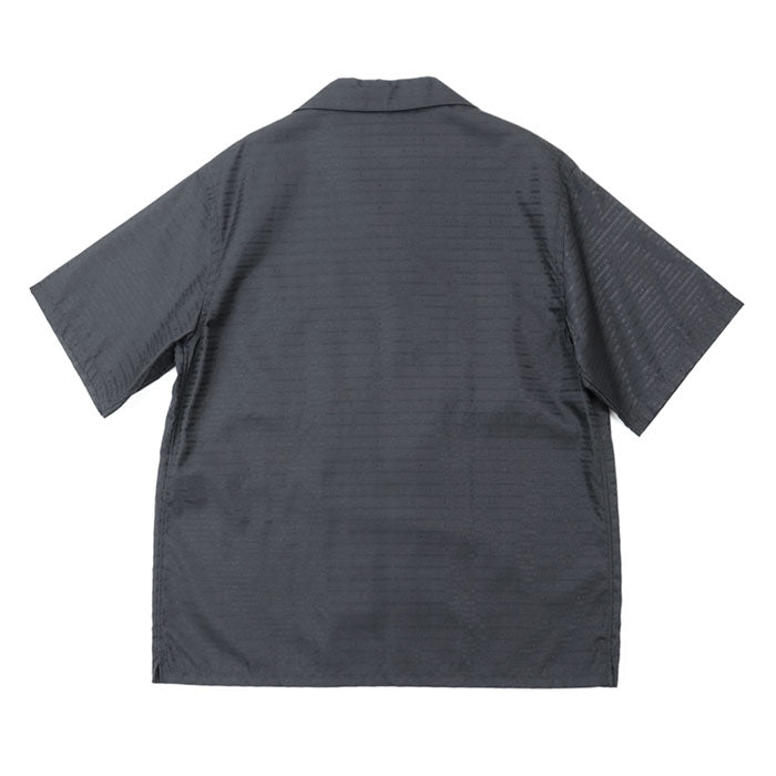 PRADA Short sleeve shirt SC620 S222 11FC 100% recycled polyamide [Leather part] 100% calf leather black mens M Used Authentic
