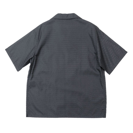 PRADA Short sleeve shirt SC620 S222 11FC 100% recycled polyamide [Leather part] 100% calf leather black mens M Used Authentic