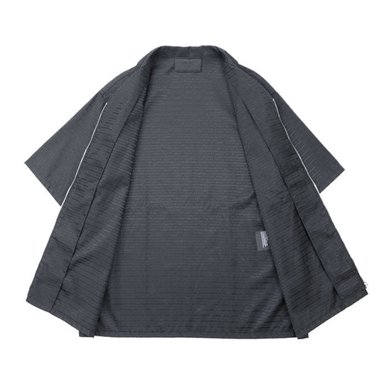 PRADA Short sleeve shirt SC620 S222 11FC 100% recycled polyamide [Leather part] 100% calf leather black mens M Used Authentic