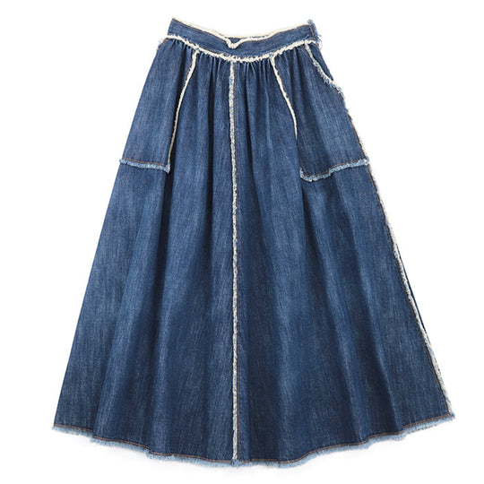 Christian Dior skirt cotton 100% Indigo Women 36 Used Authentic