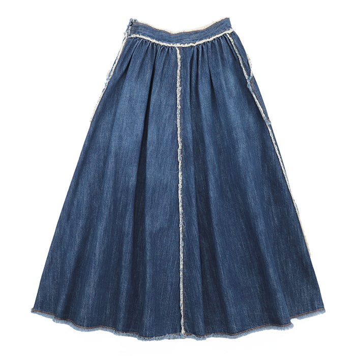 Christian Dior skirt cotton 100% Indigo Women 36 Used Authentic
