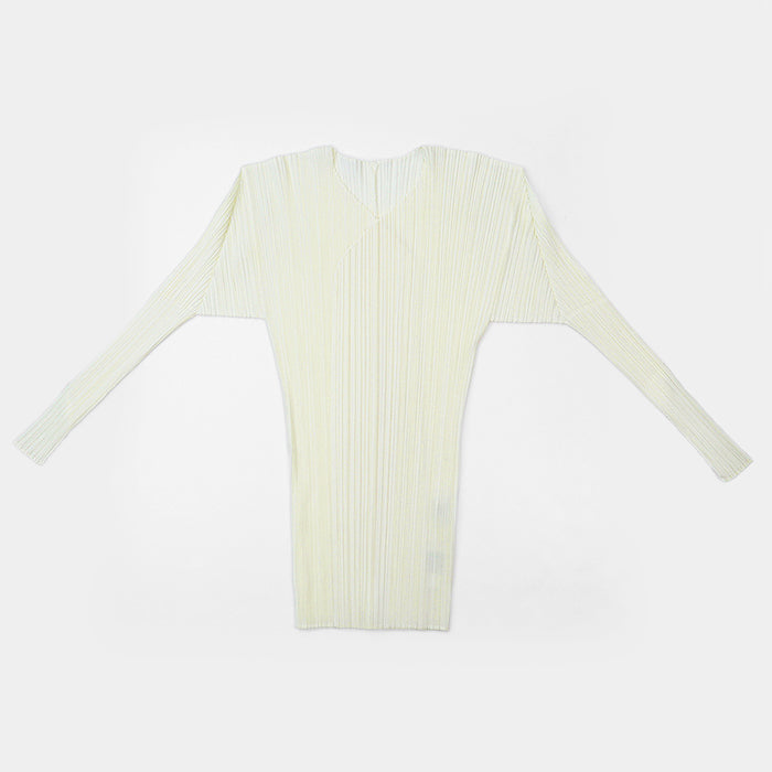 PLEATS PLEASE cardigan polyester Lemon yellow PP05-JO001 3