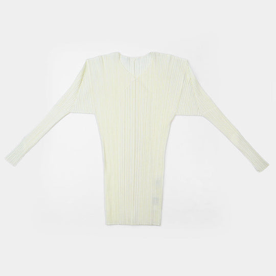 PLEATS PLEASE cardigan polyester Lemon yellow PP05-JO001 3