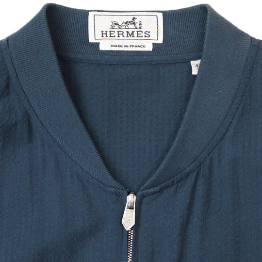 HERMES Blouson [Outer fabric] 100% cotton [Other fabric] 95% cotton, 5% polyurethane Blue type mens Used Authentic