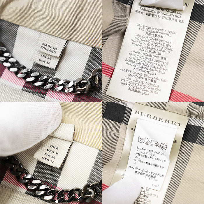 BURBERRY coat [Outer material] 100% cotton [Lining] 100% cotton beige 3885710 Women Used Authentic