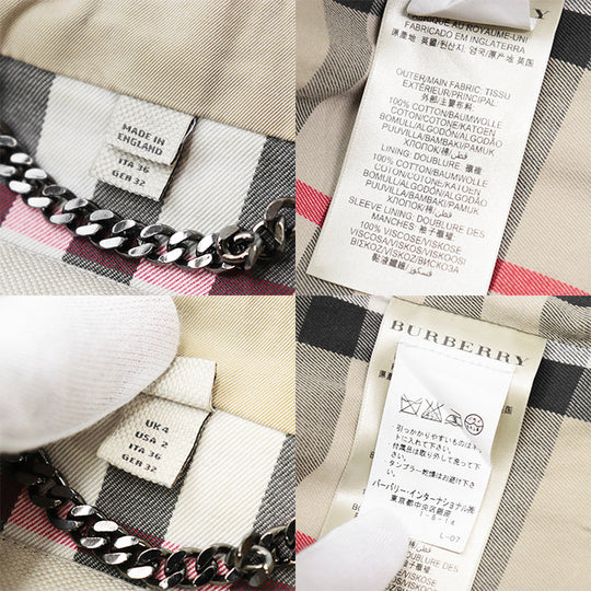 BURBERRY coat [Outer material] 100% cotton [Lining] 100% cotton beige 3885710 Women Used Authentic