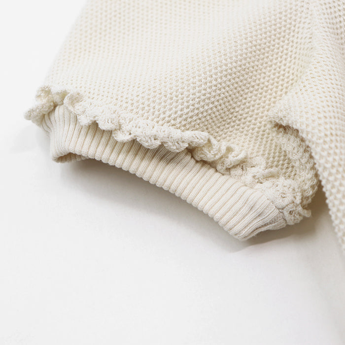 CHANEL Cut cotton 100% Ivory P53691 Women 36 Used Authentic