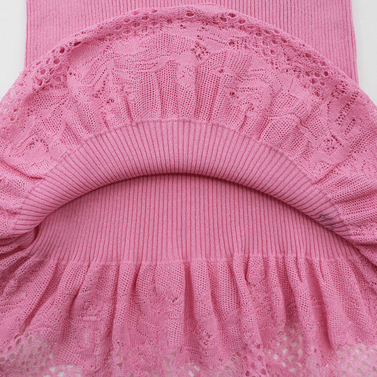 CHANEL knit 80% cotton, 20% nylon pink P28461 Women 38 Used Authentic