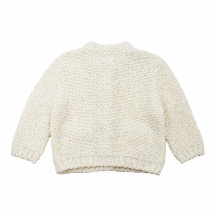 PRADA knit 60% virgin wool, 15% mohair, material: 2% cotton Ivory P25L98 S232 13CS Women 38 Used Authentic