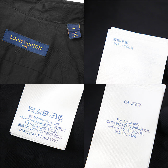 LOUIS VUITTON Long sleeve shirt RM212M ET5 HLS17W cotton black XL