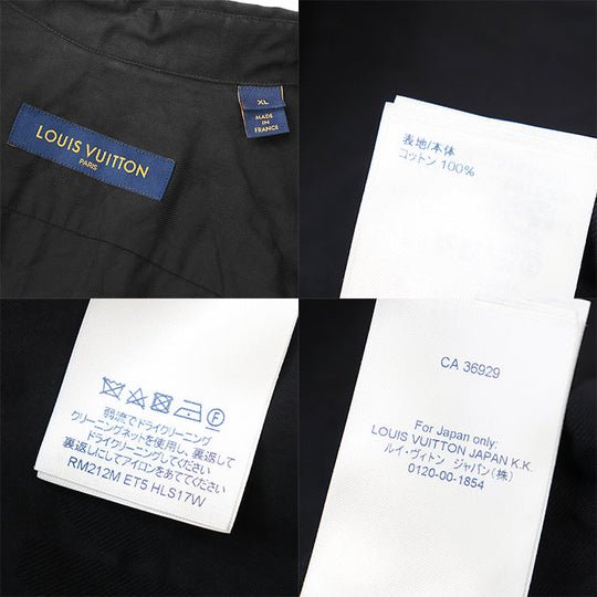 LOUIS VUITTON Long sleeve shirt RM212M ET5 HLS17W cotton black XL