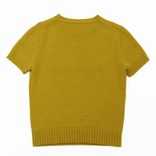 Christian Dior knit Cashmere 100% yellow shirt 344S98AM003 Women 36 Used Authentic