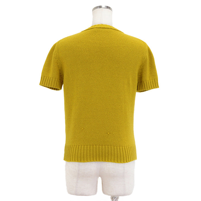 Christian Dior knit Cashmere 100% yellow shirt 344S98AM003 Women 36 Used Authentic