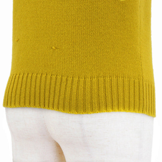 Christian Dior knit Cashmere 100% yellow shirt 344S98AM003 Women 36 Used Authentic