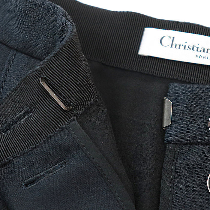 Christian Dior skirt [Outer material] 77% wool, 23% silk [Lining] 100% silk Dark navy 241J27A1166 Women 36 Used Authentic