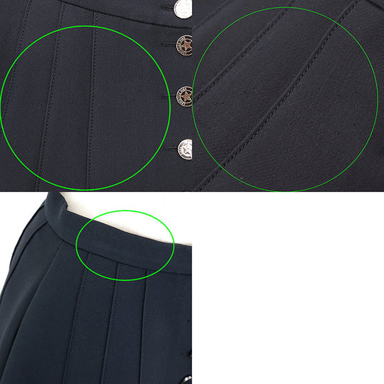 Christian Dior skirt [Outer material] 77% wool, 23% silk [Lining] 100% silk Dark navy 241J27A1166 Women 36 Used Authentic