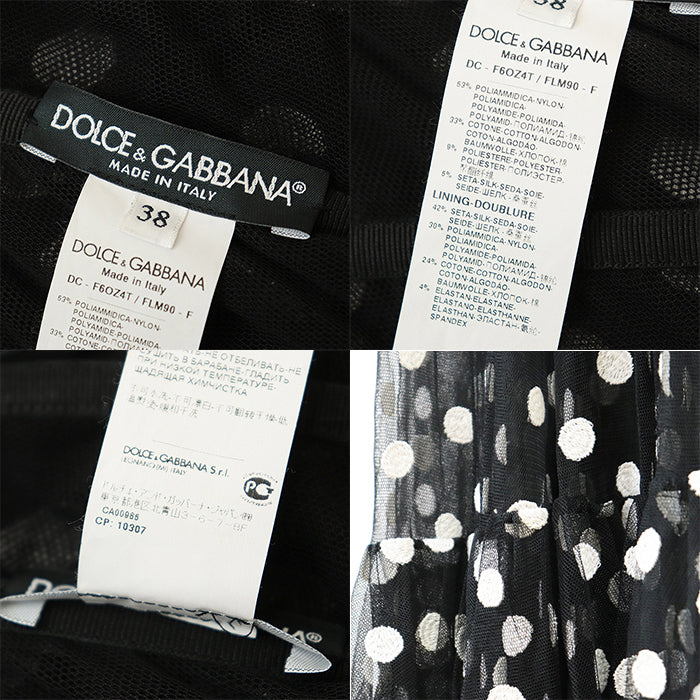 DOLCE&GABBANA one piece [Outer material] 53% polyamide, 33% cotton; Lining: 42% silk, 30% nylon, 24% cotton, 4% elastane Black White 38