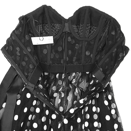 DOLCE&GABBANA one piece [Outer material] 53% polyamide, 33% cotton; Lining: 42% silk, 30% nylon, 24% cotton, 4% elastane Black White 38