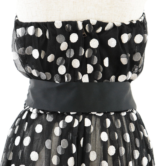 DOLCE&GABBANA one piece [Outer material] 53% polyamide, 33% cotton; Lining: 42% silk, 30% nylon, 24% cotton, 4% elastane Black White 38