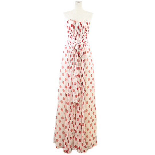 DOLCE&GABBANA one piece silk cotton White red 40