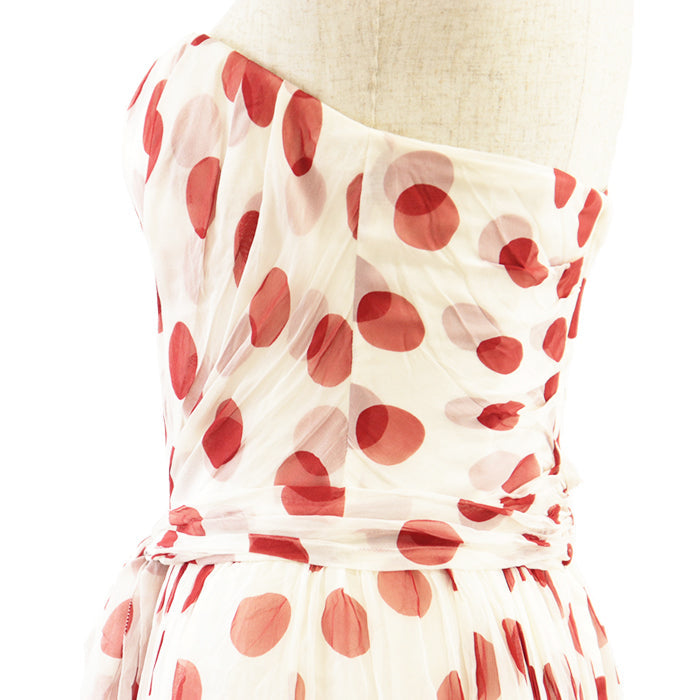 DOLCE&GABBANA one piece silk cotton White red 40