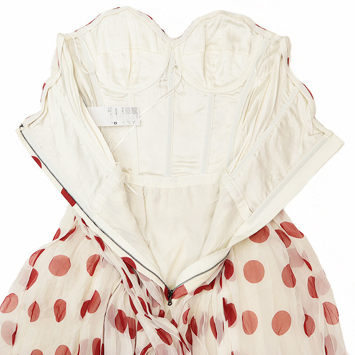 DOLCE&GABBANA one piece silk cotton White red 40