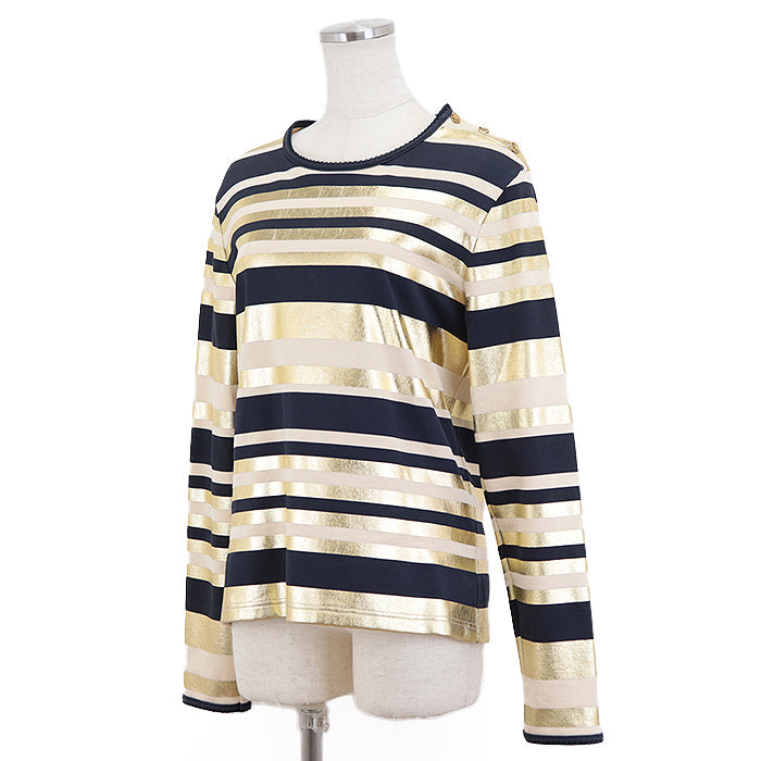 CHANEL Cut [Outer material] 100% cotton Gold Dark Navy Beige Multicolor 18C P57908 Women 36 Used Authentic