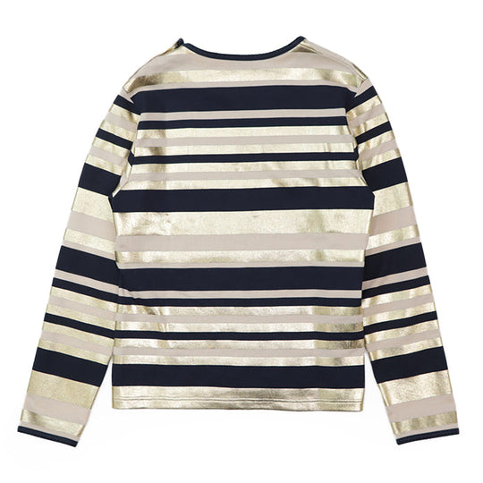 CHANEL Cut [Outer material] 100% cotton Gold Dark Navy Beige Multicolor 18C P57908 Women 36 Used Authentic