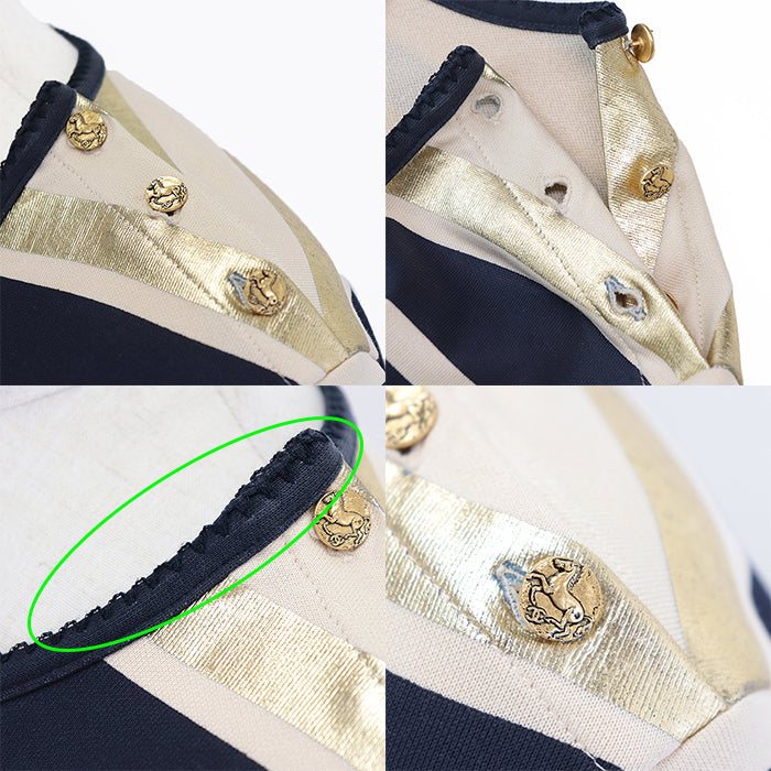 CHANEL Cut [Outer material] 100% cotton Gold Dark Navy Beige Multicolor 18C P57908 Women 36 Used Authentic