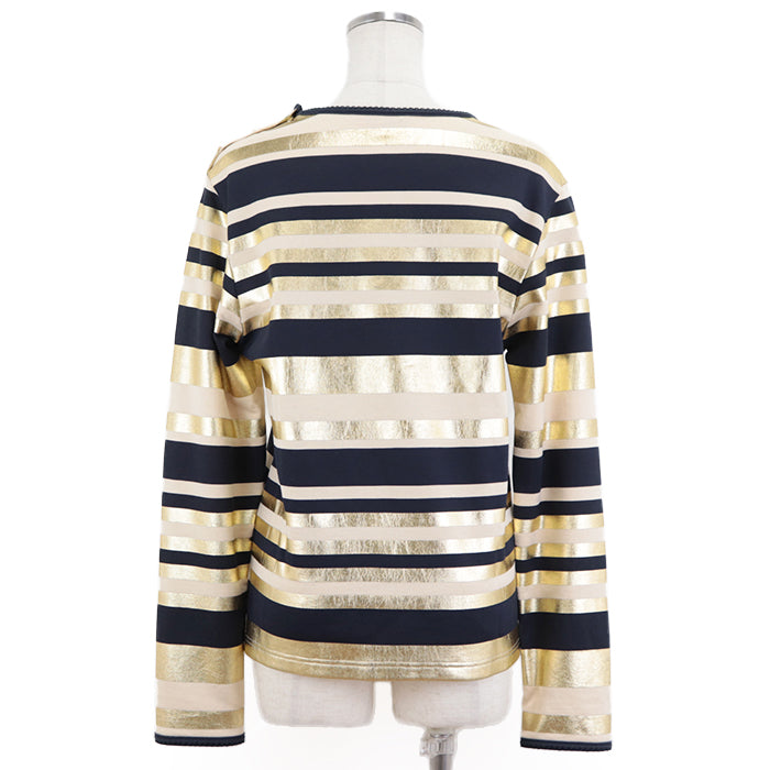 CHANEL Cut [Outer material] 100% cotton Gold Dark Navy Beige Multicolor 18C P57908 Women 36 Used Authentic