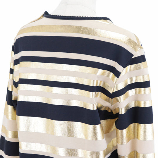 CHANEL Cut [Outer material] 100% cotton Gold Dark Navy Beige Multicolor 18C P57908 Women 36 Used Authentic