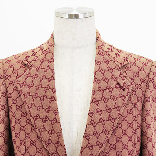 GUCCI Other outerwear [Outer material] 71% cotton, 29% polyester [Lining] 100% rayon, 100% cupra wine-red 563510 ZKU09 mens 46 Used Authentic