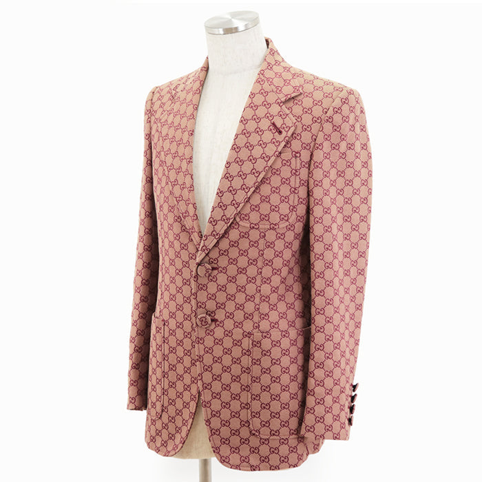 GUCCI Other outerwear [Outer material] 71% cotton, 29% polyester [Lining] 100% rayon, 100% cupra wine-red 563510 ZKU09 mens 46 Used Authentic